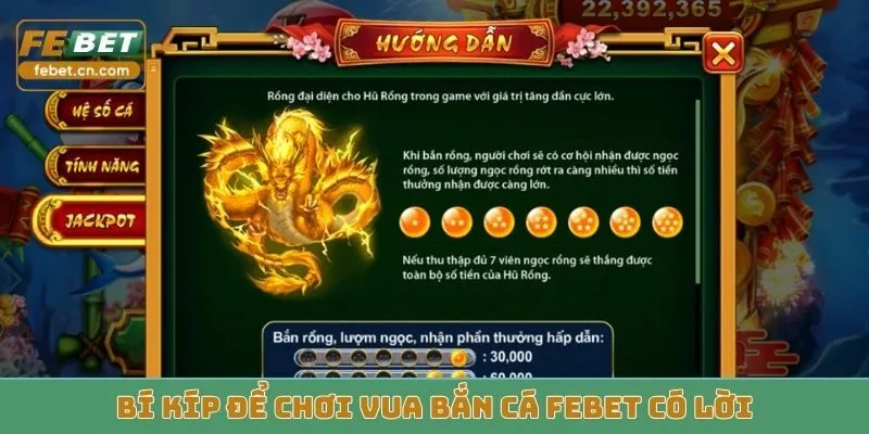 Bí kíp để chơi Vua Bắn Cá Febet có lời