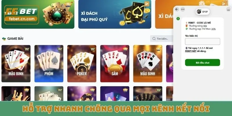 Hỗ trợ nhanh chóng qua mọi kênh kết nối