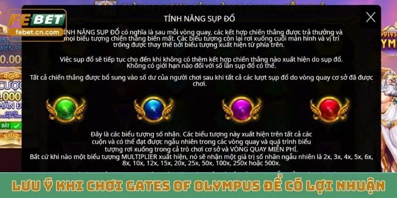 Lưu ý khi chơi Gates Of Olympus để có lợi nhuận tốt