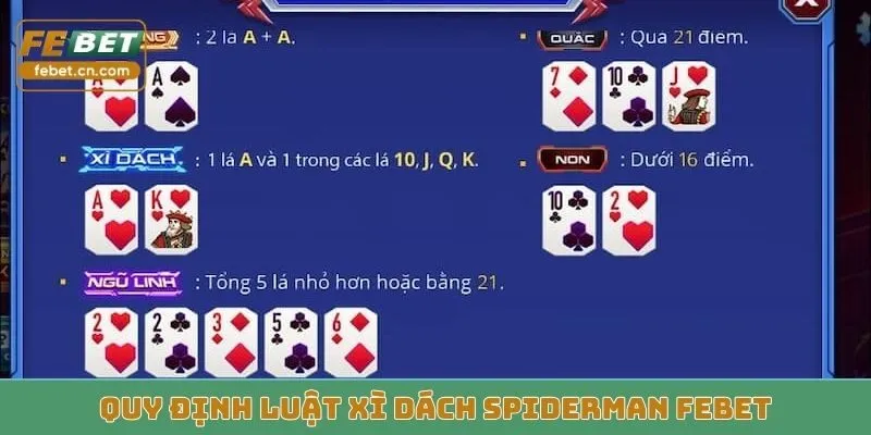 Quy định luật xì dách Spiderman FEBET